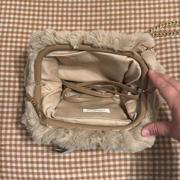 Taupe Fur Anthropologie Clutch - Picture 3 of 4